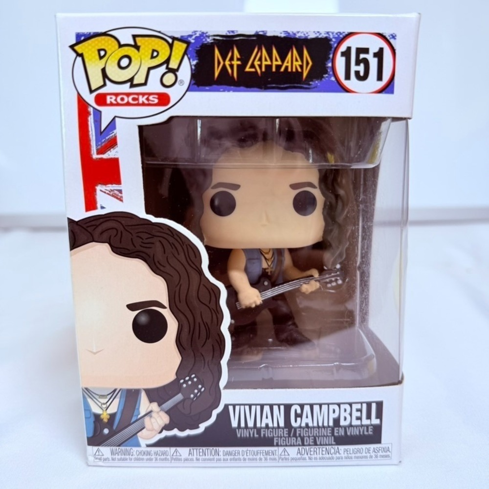 Funko‎ Pop Rocks Def Leppard Vivian Campbell 151 Vinyl Figure Vaulted New